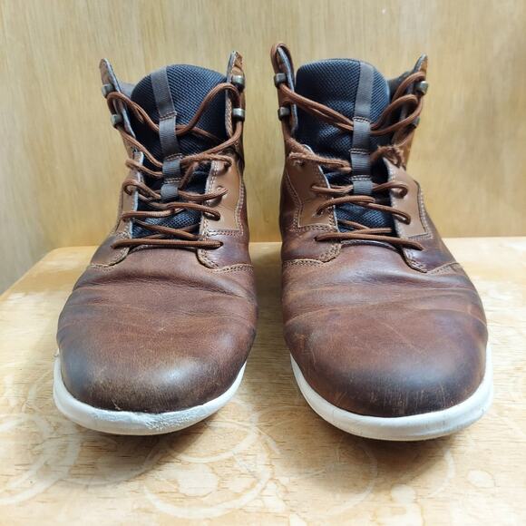 Timberland Graydon Men's US 12 Brown Leather Rain & Snow Sneaker Ankle Boots EUC - Picture 4 of 9
